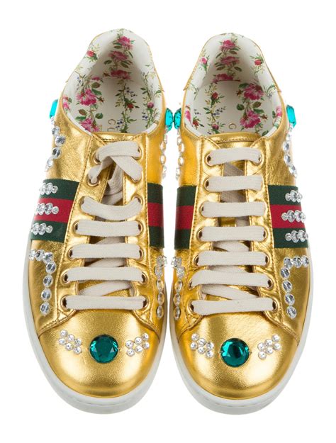 gucci shoes sneakers blue|Gucci jeweled sneakers price.